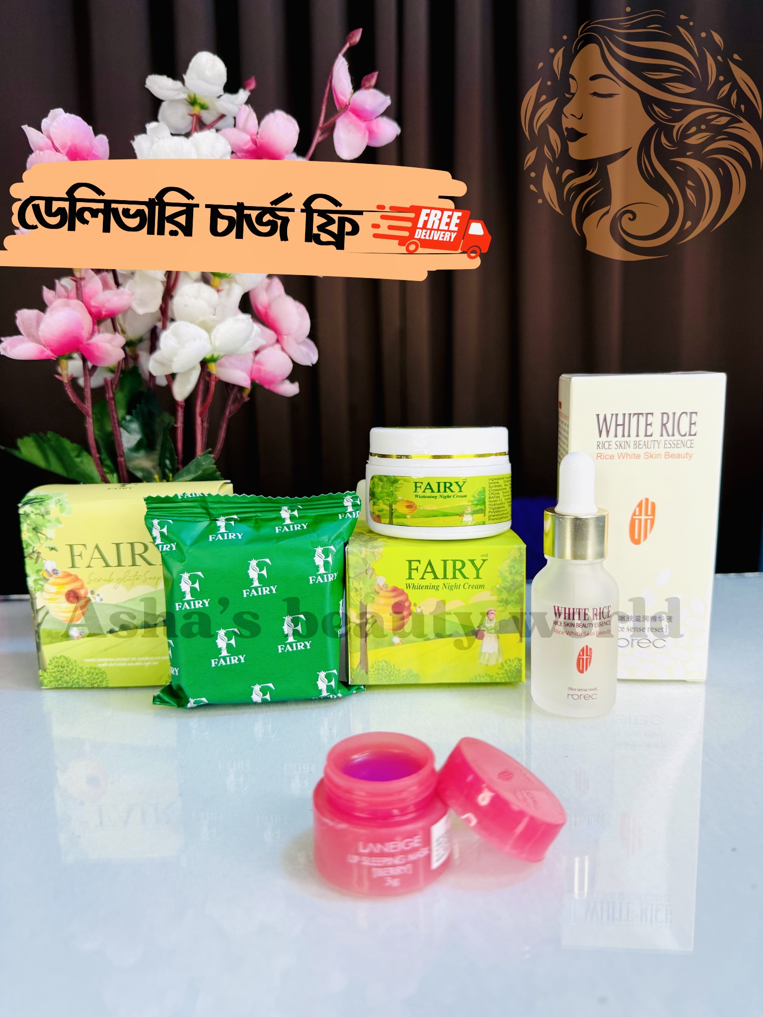 Asha’s beauty world Fairy Whitening Combo - Image 1